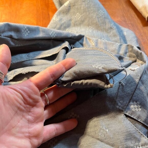 Vintage 90s Peplum Waist Midi Dress Womens M Professional Retro Pleated USA - Picture 9 of 15